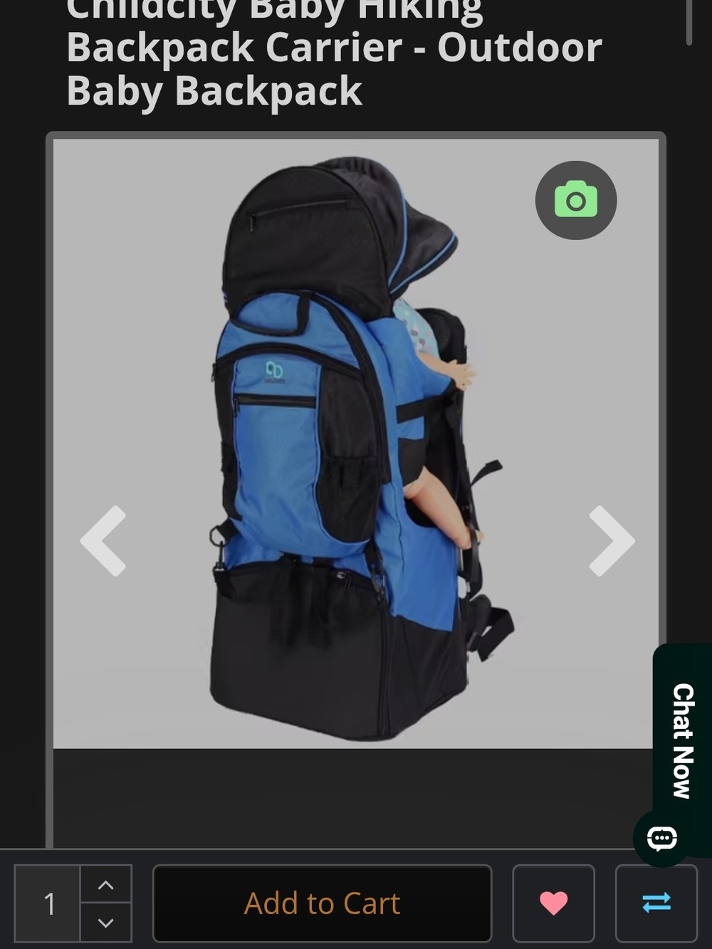 Blue and Black Baby Hiking Backpack Carrier